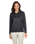 Team 365 TT51LW Ladies' Zone Performance Long Sleeve Polo - Ninja Transfers
