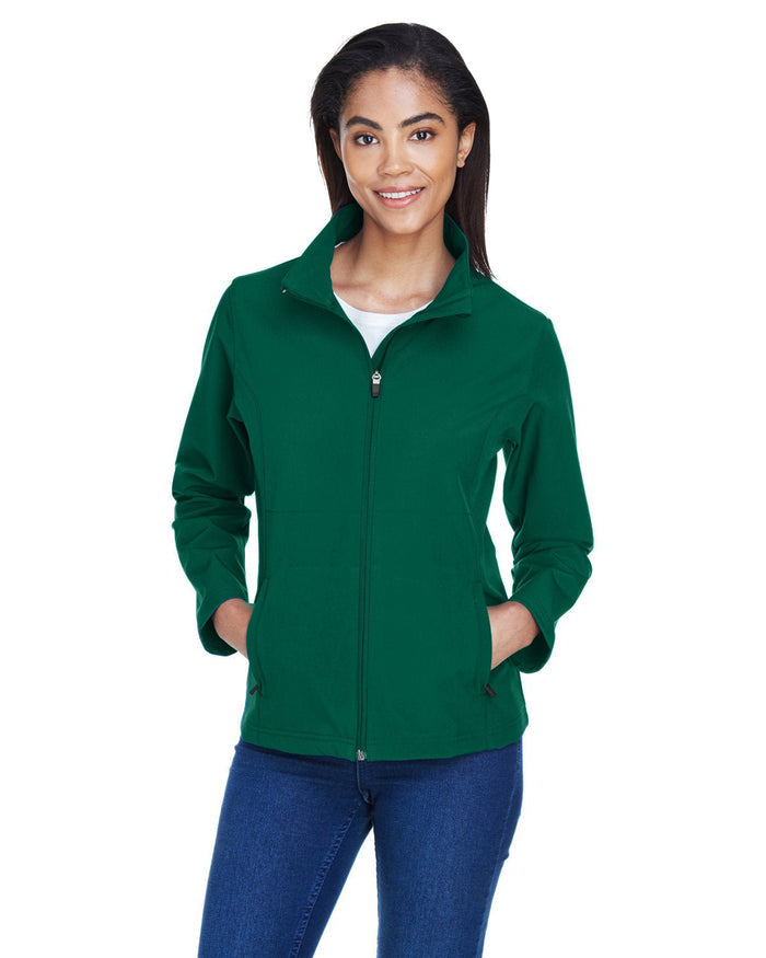 Team 365 TT80W Ladies' Leader Soft Shell Jacket - Ninja Transfers