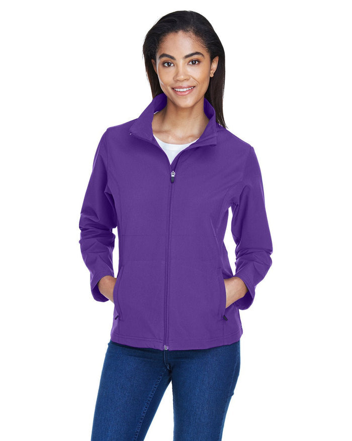 Team 365 TT80W Ladies' Leader Soft Shell Jacket - Ninja Transfers