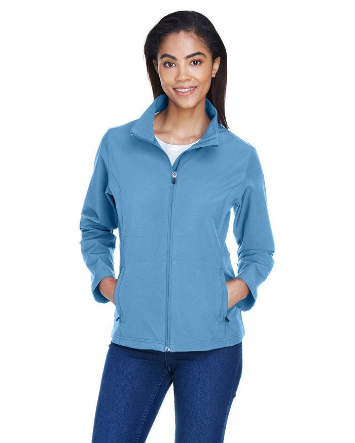Team 365 TT80W Ladies' Leader Soft Shell Jacket - Ninja Transfers