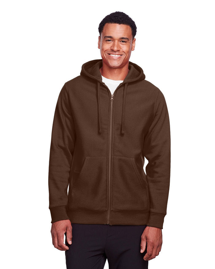 Team 365 TT95 Men's Zone HydroSport Heavyweight Full - Zip Hooded Sweatshirt - Ninja Transfers