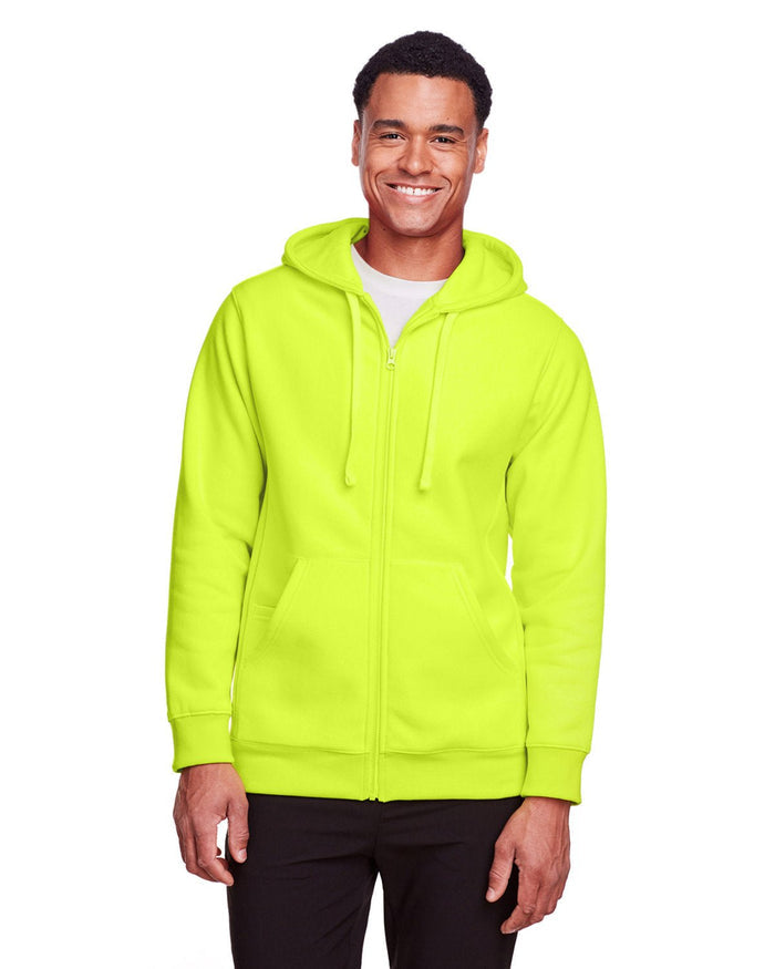 Team 365 TT95 Men's Zone HydroSport Heavyweight Full - Zip Hooded Sweatshirt - Ninja Transfers