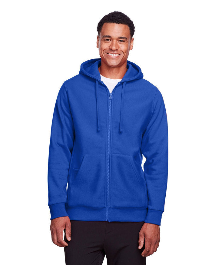 Team 365 TT95 Men's Zone HydroSport Heavyweight Full - Zip Hooded Sweatshirt - Ninja Transfers