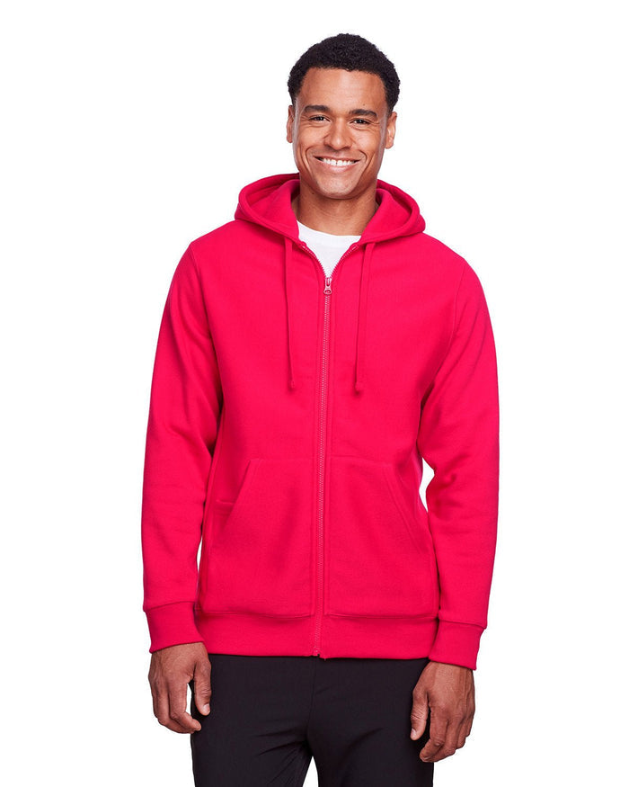 Team 365 TT95 Men's Zone HydroSport Heavyweight Full - Zip Hooded Sweatshirt - Ninja Transfers