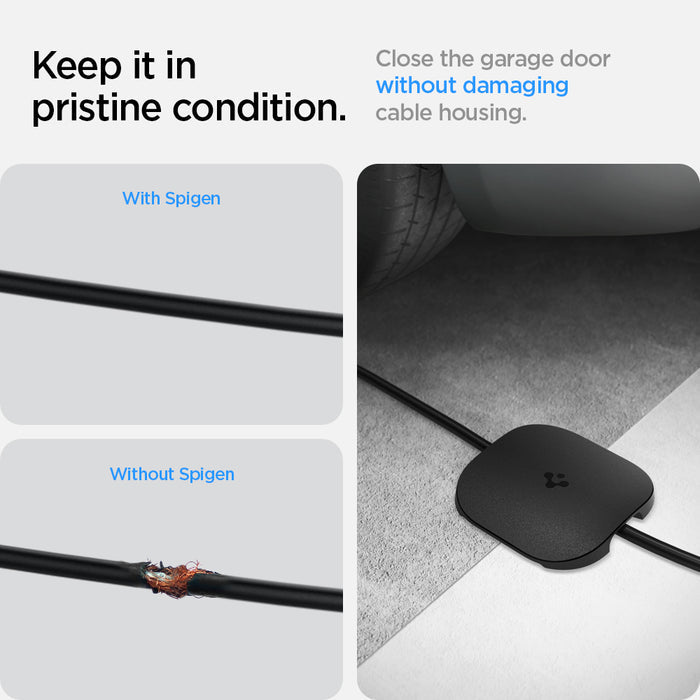 ACP05444 - Tesla Charger Cable Cover TO110 in black keep it in pristine condition. close the garage door without damaging cable housing.