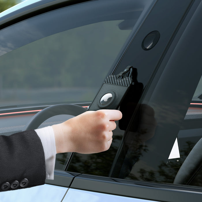 ACP08793 - Tesla AirFit Key Card Holder 2-pack | TO244 showing the key card holder being held up to car