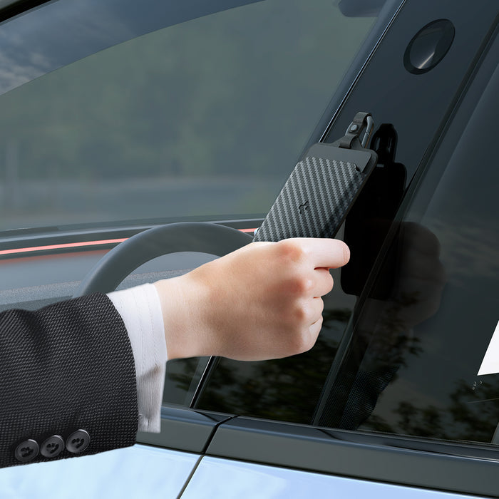 ACP08794 - Tesla AirFit Key Card Holder 2-pack | TO245 showing the key card holder being held up to car