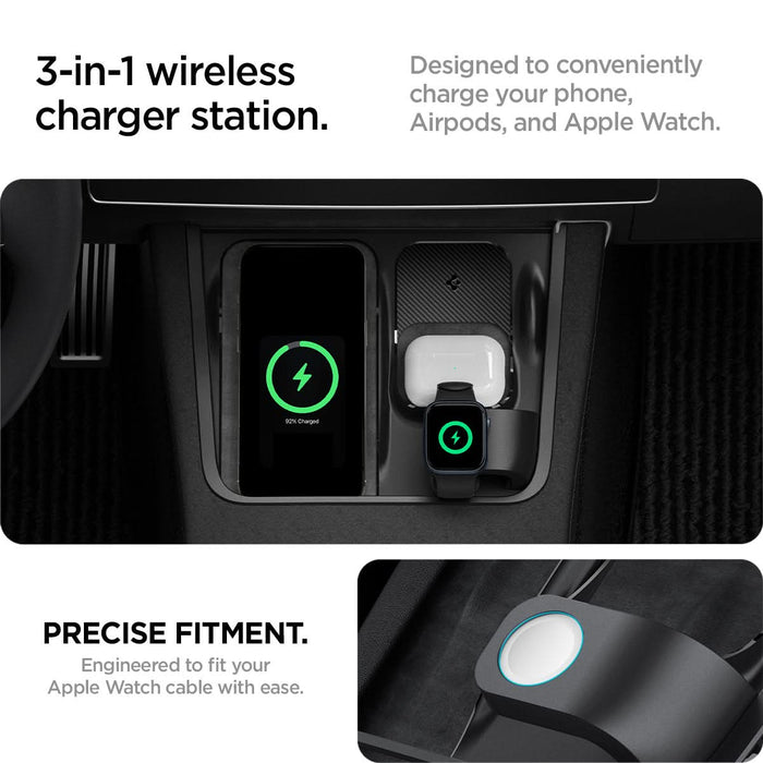 ACP09019 -  3 in 1 Charging Organizer | TO272 Model 3 (2021 - 2023) showing precise fitment