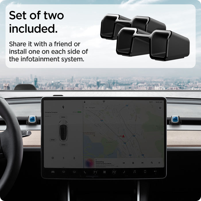ACP05265 - Tesla Model 3 & Y Airfreshner Adapter in black showing the set of two included