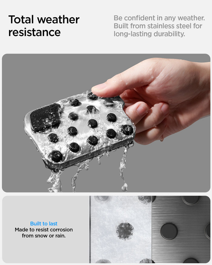 ACP04510 - Tesla Series - Pedal Cover | TO200 showing the total weather resistance. Be confident in any weather. Built from stainless steel for long-lasting durability. Built to last made to resist corrosion from snow or rain