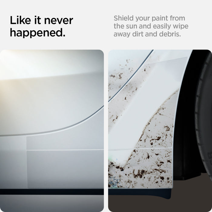 AFL06195 - Tesla Model 3 Platinum Shield Fender showing shield your paint from sun and easily wipe away dirt