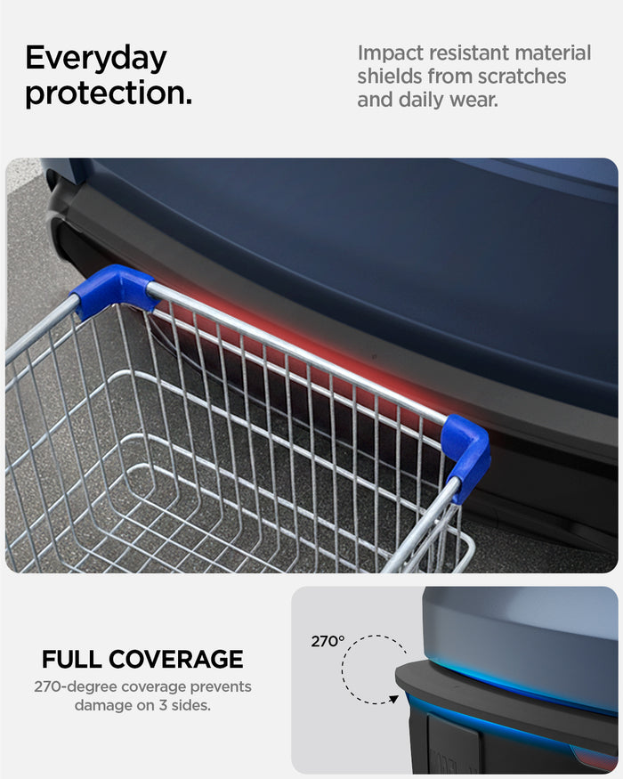 ACP10618 - Model Y Juniper (2025+) Rear Bumper Guard | TG200-YJ showing the everyday protection. Impact resistant material shields from scratches and daily wear. Full coverage 270-degree coverage prevents damage on 3 sides