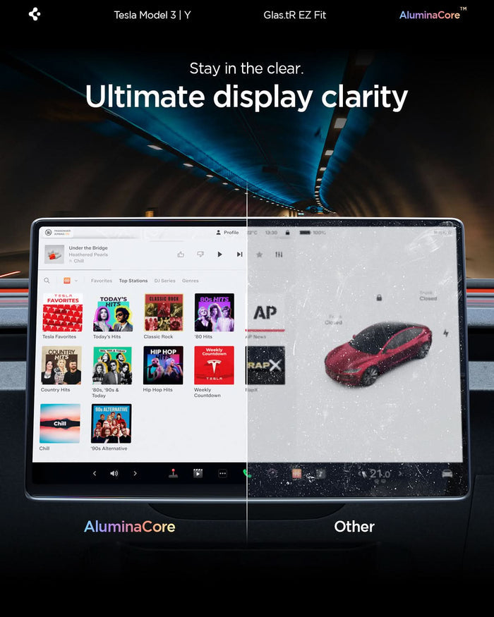 AGL10654 -  Tesla Series - Screen Protector GLAS.tR EZ Fit 15.4 showing the ultimate clarity.