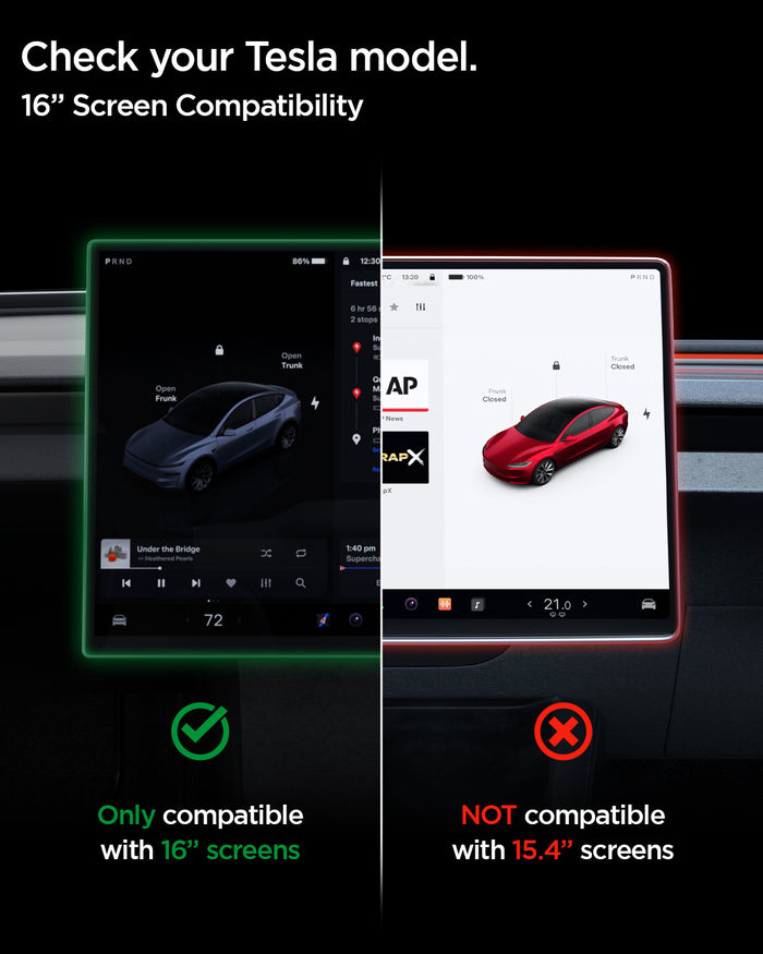AGL10819 - Model Y Juniper (2025+) Screen Protector GLAS.tR EZ Fit | Anti-Glare 16 inch only compatible with 16 inch screens