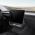 ACP11105 - Tesla Series - Under Screen Organizer | TO227JH showing under screen organizer installed below Tesla touchscreen with airpods case and cards stored inside