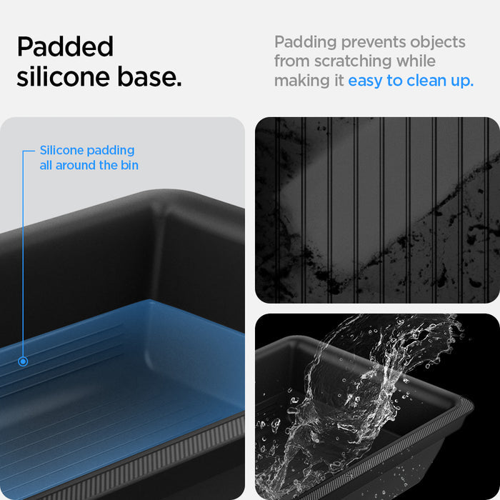 ACP05757 - Model Y (2021-2026) Underseat Storage Box | TO222 showing the padded silicone base. Padding prevents objects from scratching while making it easy to clean up