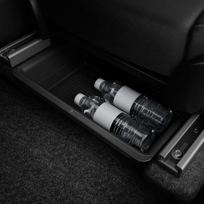 ACP05757 - Model Y (2021-2026) Underseat Storage Box | TO222 showing water bottles inside