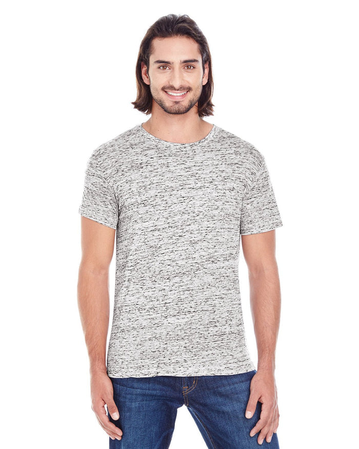 Threadfast Apparel 104A Men's Blizzard Jersey Short - Sleeve T-Shirt - Ninja Transfers