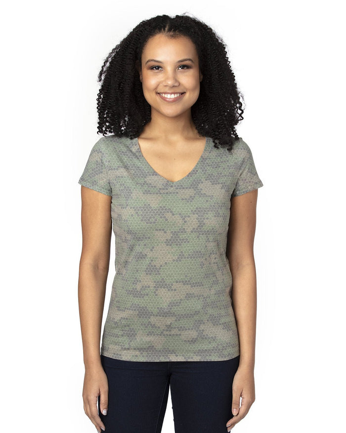 Threadfast Apparel 200RV Ladies' Ultimate V - Neck T-Shirt - Ninja Transfers