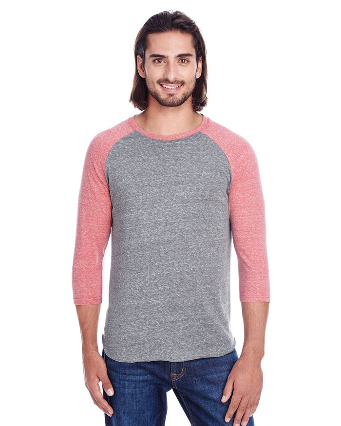Threadfast Apparel 302G Unisex Triblend 3/4 - Sleeve Raglan - Ninja Transfers