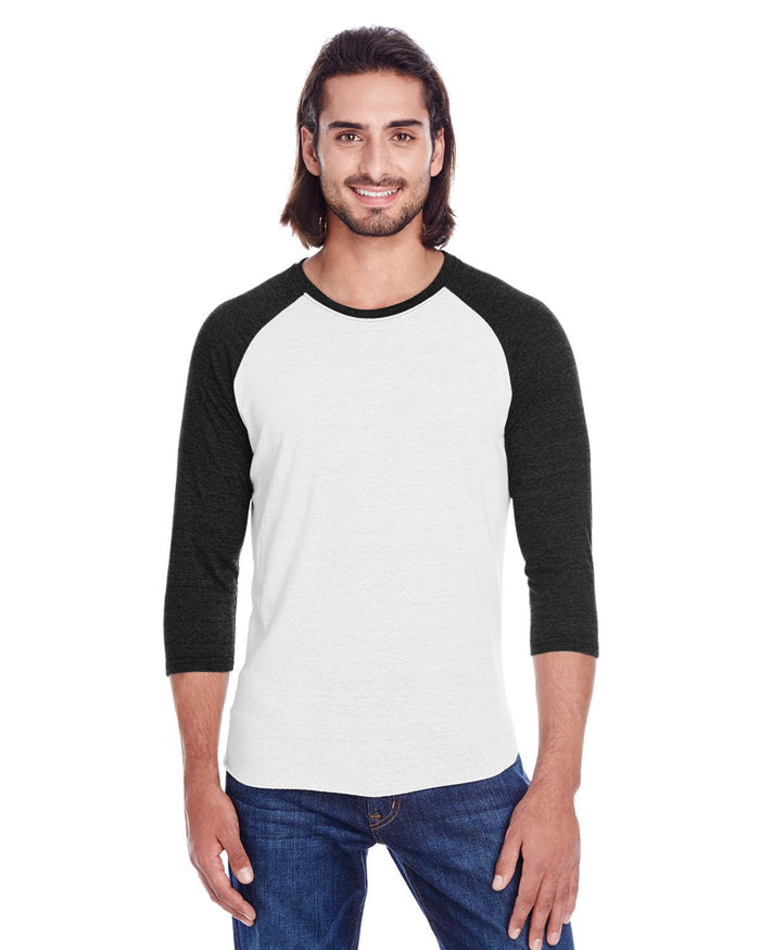 Threadfast Apparel 302G Unisex Triblend 3/4 - Sleeve Raglan - Ninja Transfers