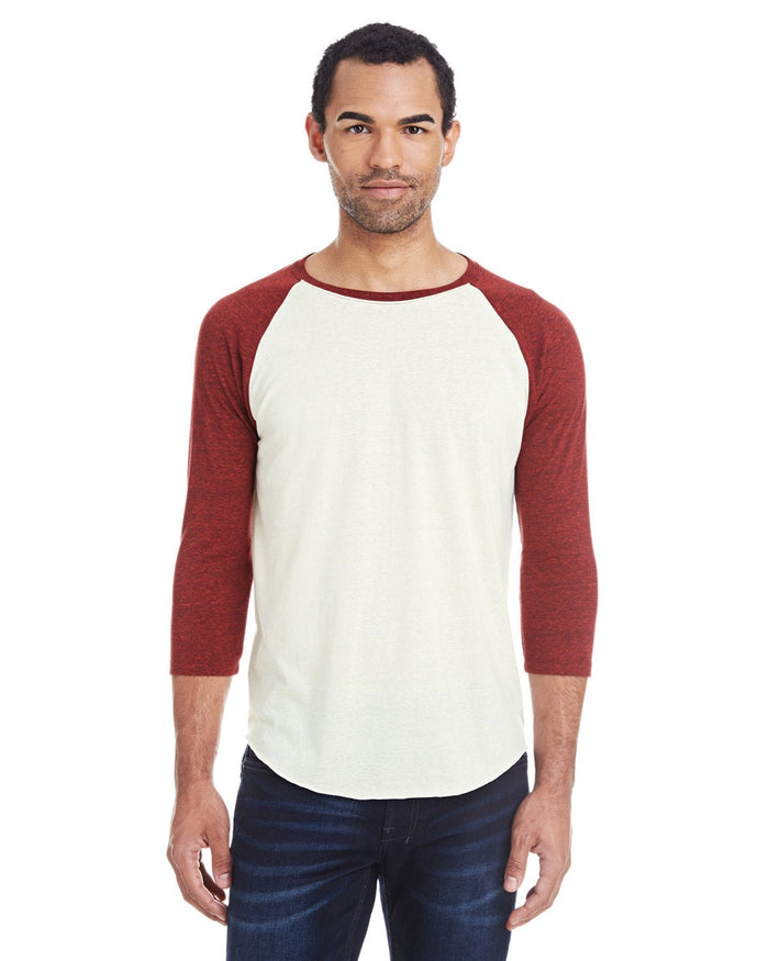 Threadfast Apparel 302G Unisex Triblend 3/4 - Sleeve Raglan - Ninja Transfers