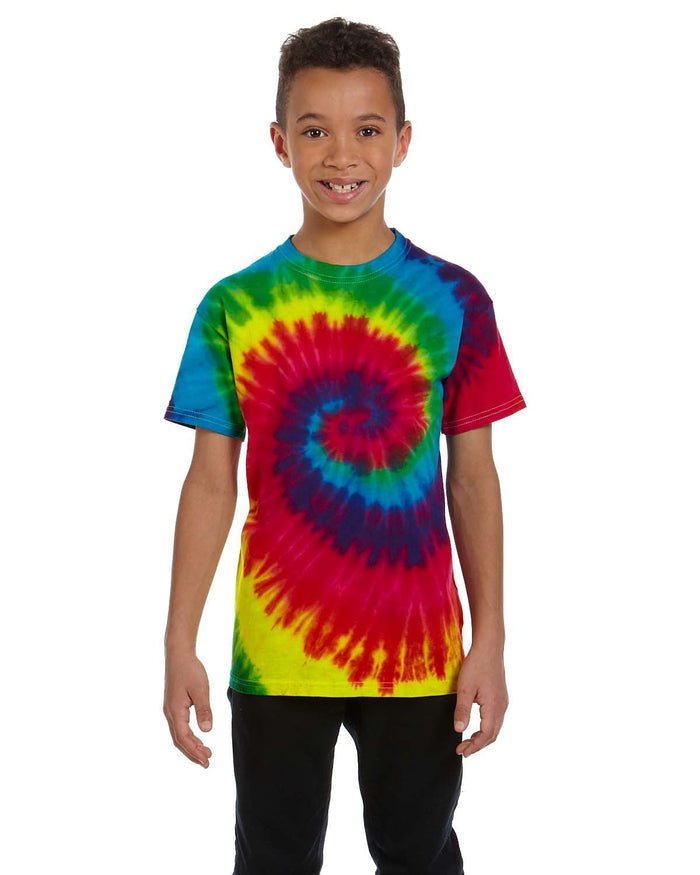 Tie - Dye CD100Y Youth 5.4 oz. 100% Cotton T-Shirt - Ninja Transfers
