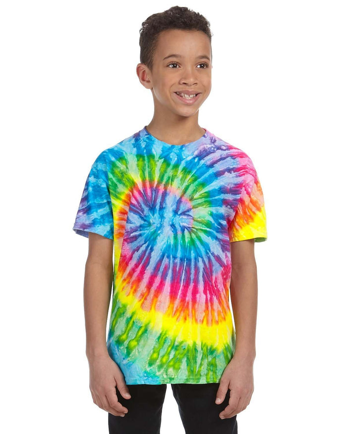 Tie - Dye CD100Y Youth 5.4 oz. 100% Cotton T-Shirt - Ninja Transfers