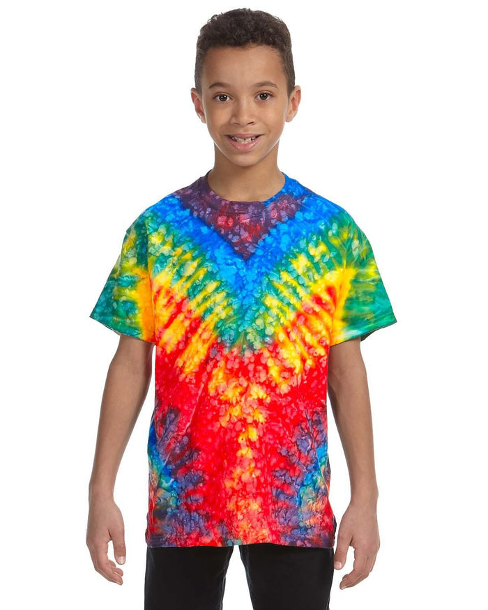Tie - Dye CD100Y Youth 5.4 oz. 100% Cotton T-Shirt - Ninja Transfers