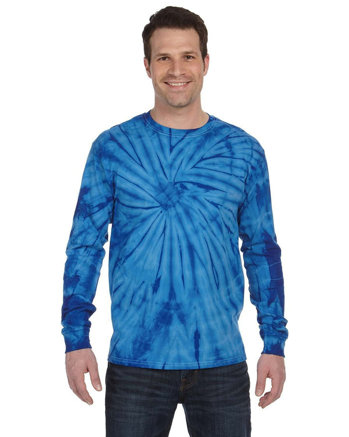 Tie - Dye CD2000 Adult 5.4 oz. 100% Cotton Long - Sleeve T-Shirt - Ninja Transfers