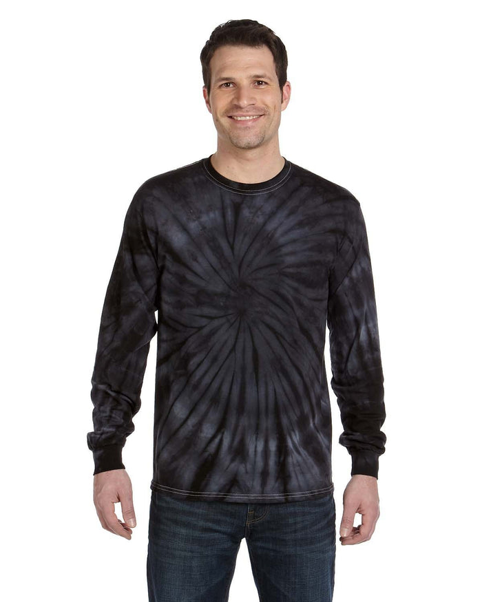 Tie - Dye CD2000 Adult 5.4 oz. 100% Cotton Long - Sleeve T-Shirt - Ninja Transfers