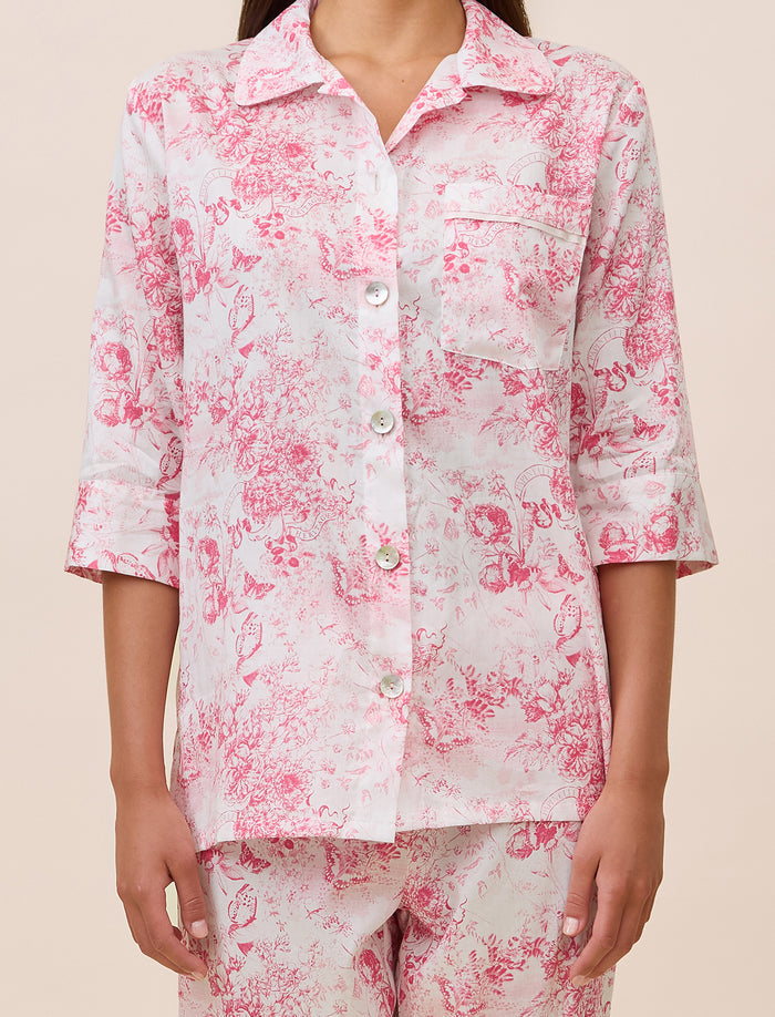 Toile De Jouy Crop PJ Set