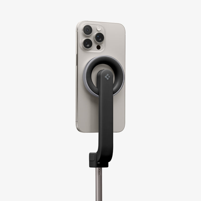 AMP07656 - Tripod Selfie Stick (Magfit) | S571W showing the back with a device attached to a selfie stick