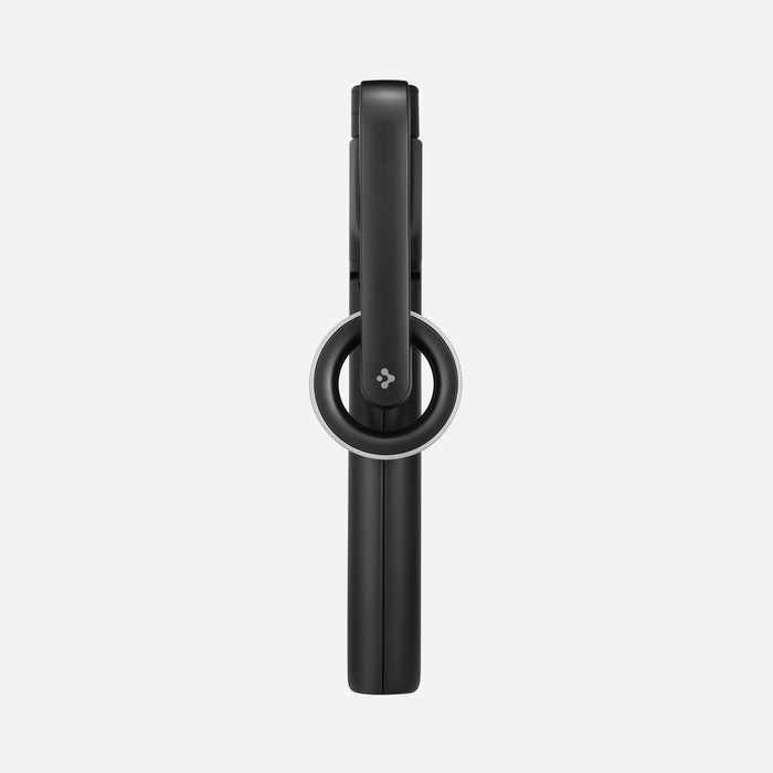 AMP07659 - Tripod Selfie Stick (Mag Fit) | S580W in Black showing the S580W selfie stick in fully collapsed and compact form with the MagSafe ring mount visible, displayed against a light gray background.