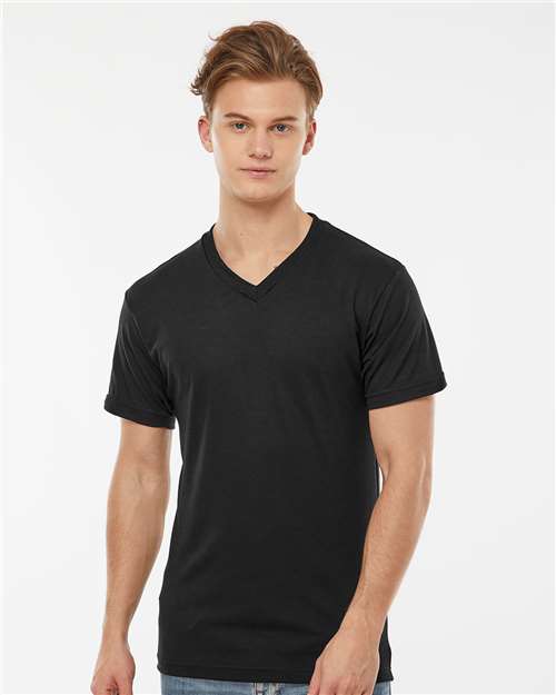 Tultex 207 Poly - Rich V - Neck T-Shirt - Ninja Transfers