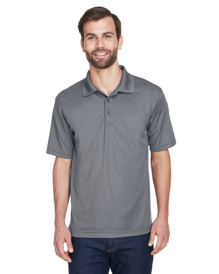 UltraClub 8210 Men's Cool & Dry MeshPiqu Polo - Ninja Transfers