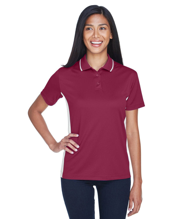 UltraClub 8406L Ladies' Cool & Dry Sport Two - Tone Polo - Ninja Transfers