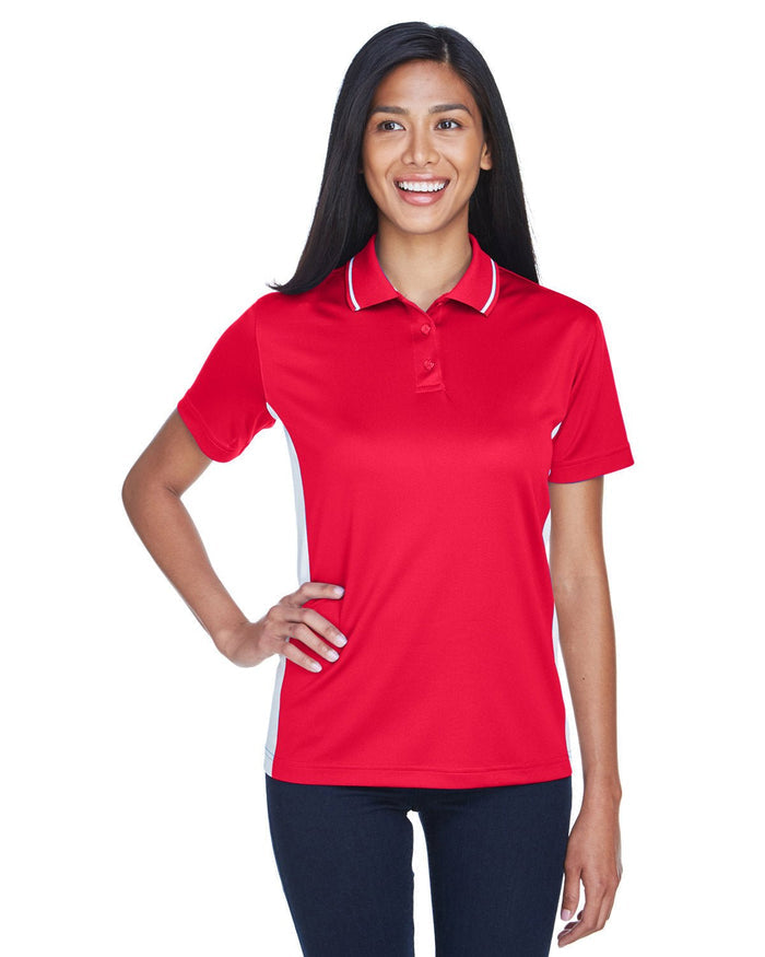 UltraClub 8406L Ladies' Cool & Dry Sport Two - Tone Polo - Ninja Transfers