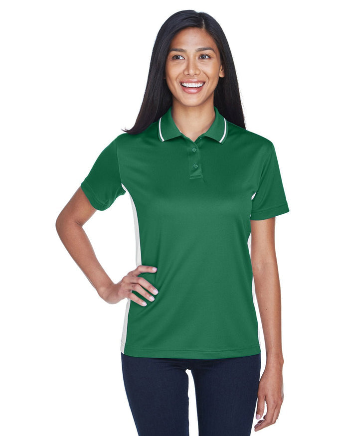 UltraClub 8406L Ladies' Cool & Dry Sport Two - Tone Polo - Ninja Transfers