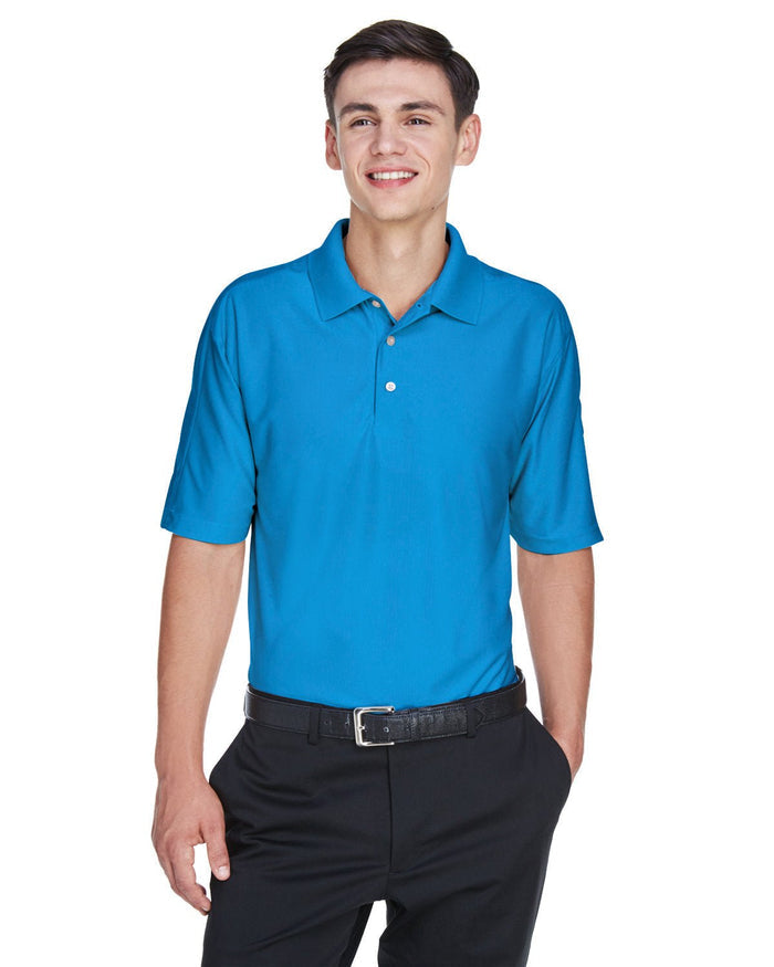 UltraClub 8415 Men's Cool & Dry Elite Performance Polo - Ninja Transfers