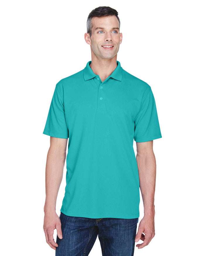 UltraClub 8445 Men's Cool & Dry Stain - Release Performance Polo - Ninja Transfers