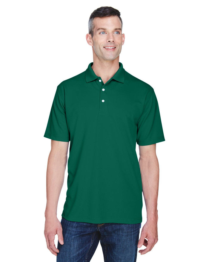 UltraClub 8445 Men's Cool & Dry Stain - Release Performance Polo - Ninja Transfers