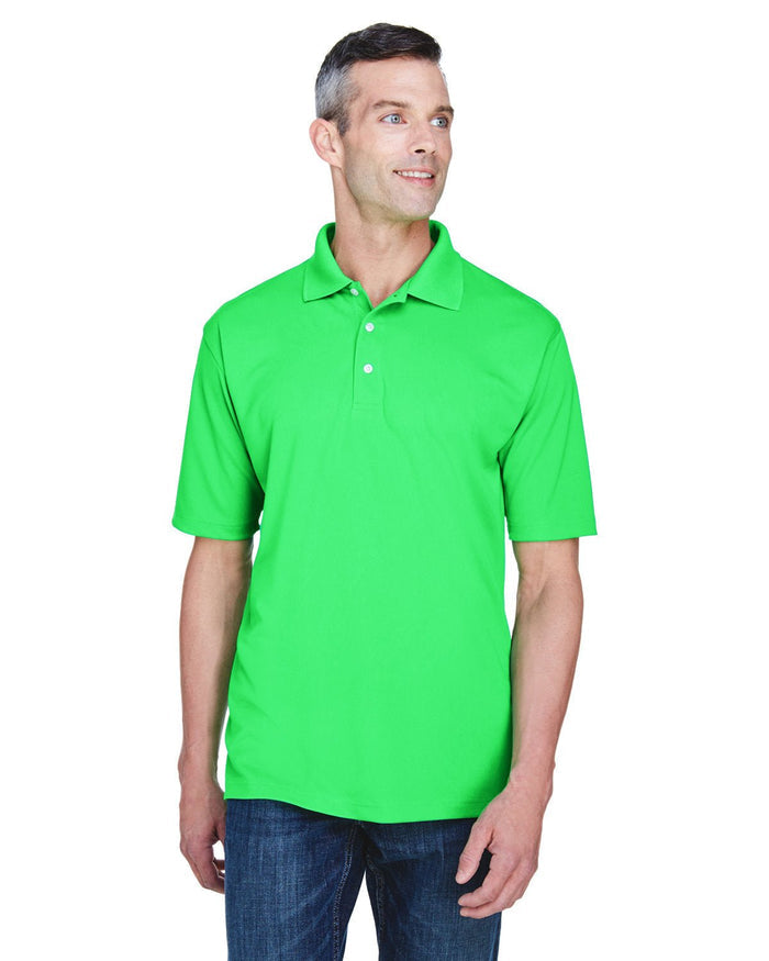 UltraClub 8445 Men's Cool & Dry Stain - Release Performance Polo - Ninja Transfers
