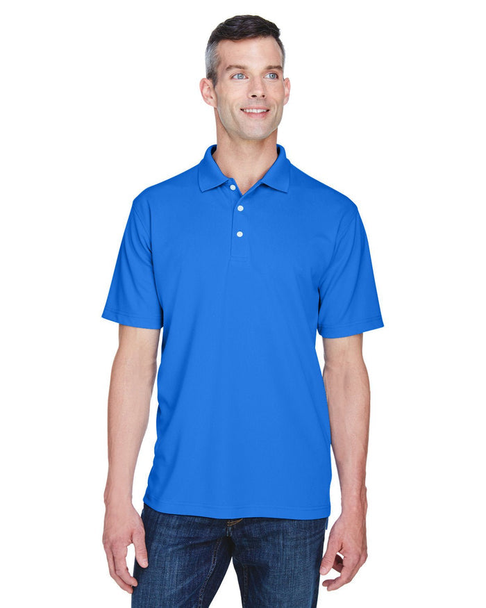 UltraClub 8445 Men's Cool & Dry Stain - Release Performance Polo - Ninja Transfers