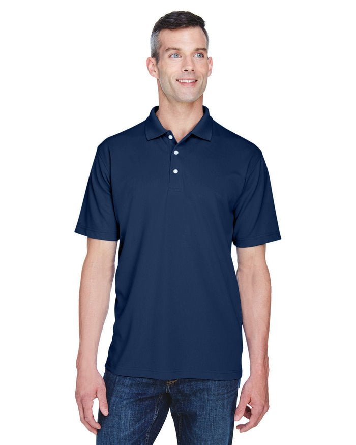 UltraClub 8445 Men's Cool & Dry Stain - Release Performance Polo - Ninja Transfers