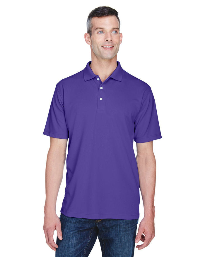 UltraClub 8445 Men's Cool & Dry Stain - Release Performance Polo - Ninja Transfers