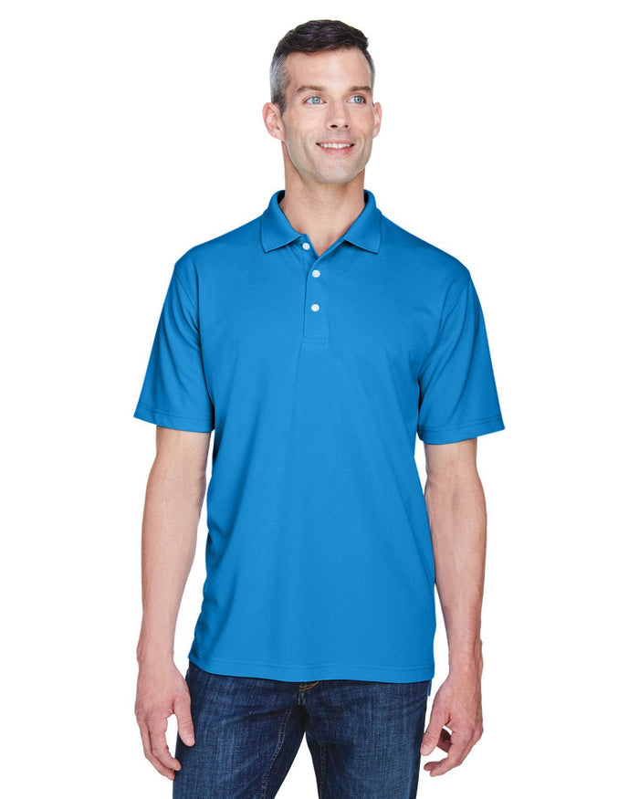 UltraClub 8445 Men's Cool & Dry Stain - Release Performance Polo - Ninja Transfers