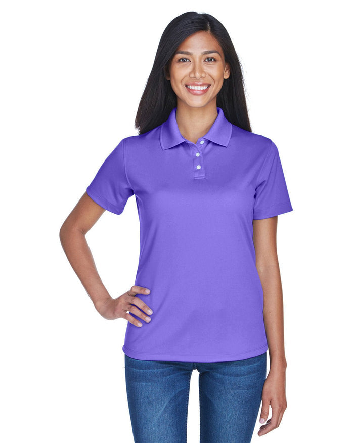 UltraClub 8445L Ladies' Cool & Dry Stain - Release Performance Polo - Ninja Transfers
