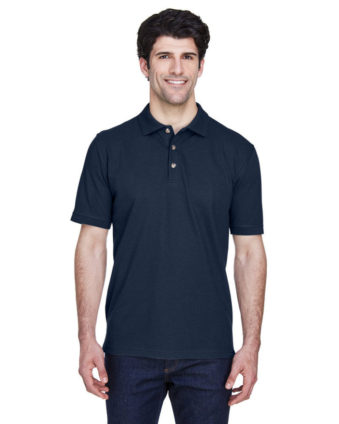 UltraClub 8535 Men's Classic Piqu Polo - Ninja Transfers