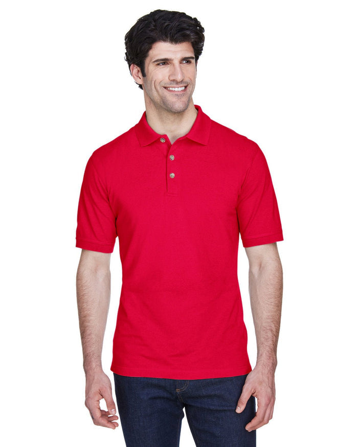 UltraClub 8535 Men's Classic Piqu Polo - Ninja Transfers